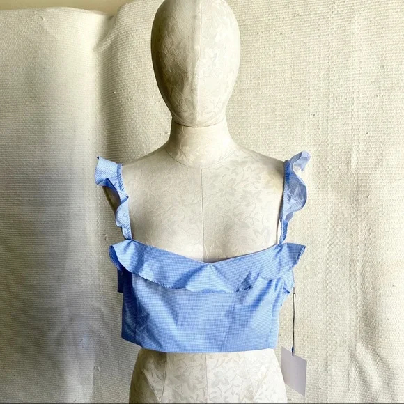 Majorelle Revolve Bra Crop Top XL Check Gingham Print Halloween Costume … - Picture 3 of 8